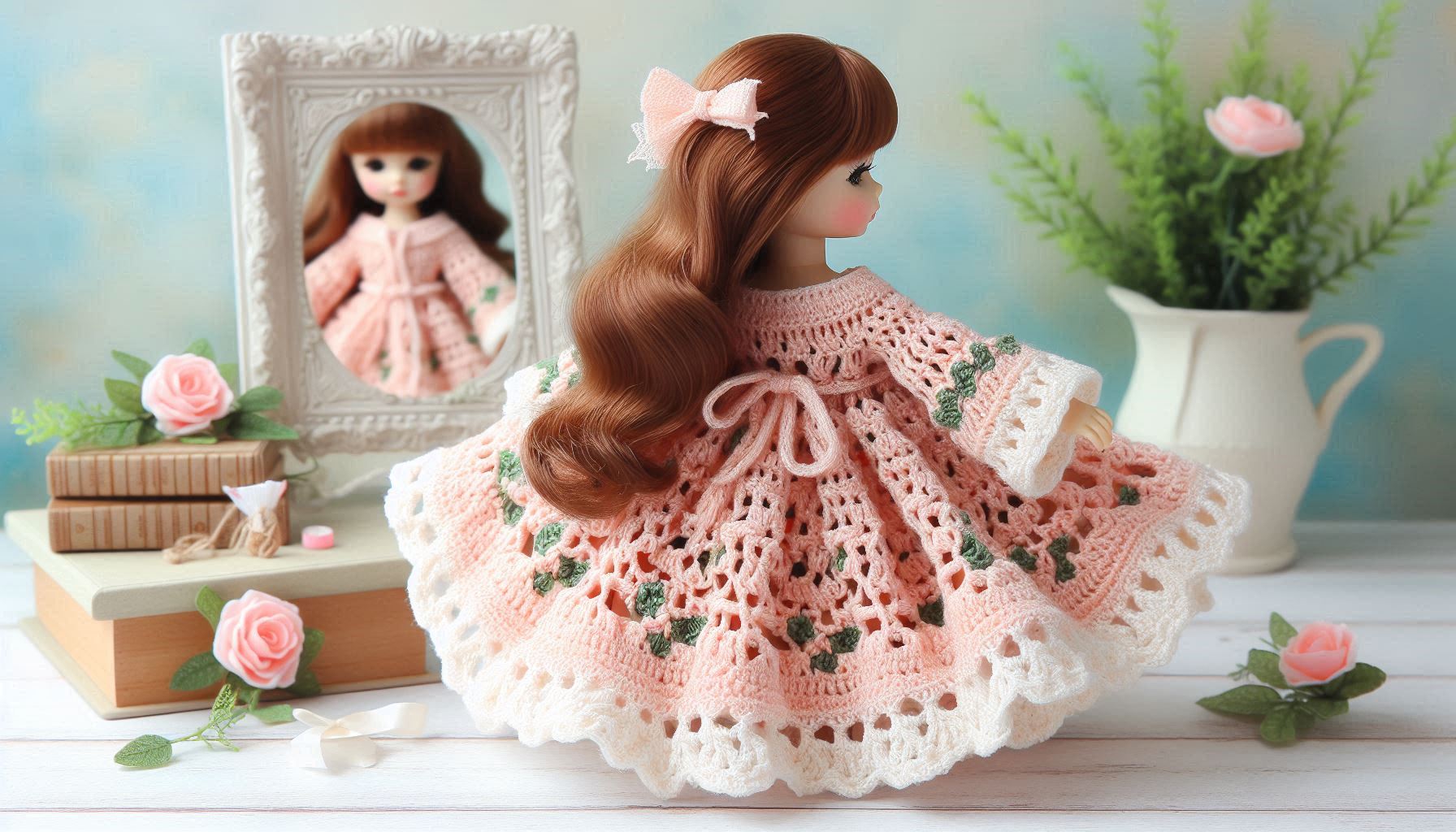 AI cute crochet gown